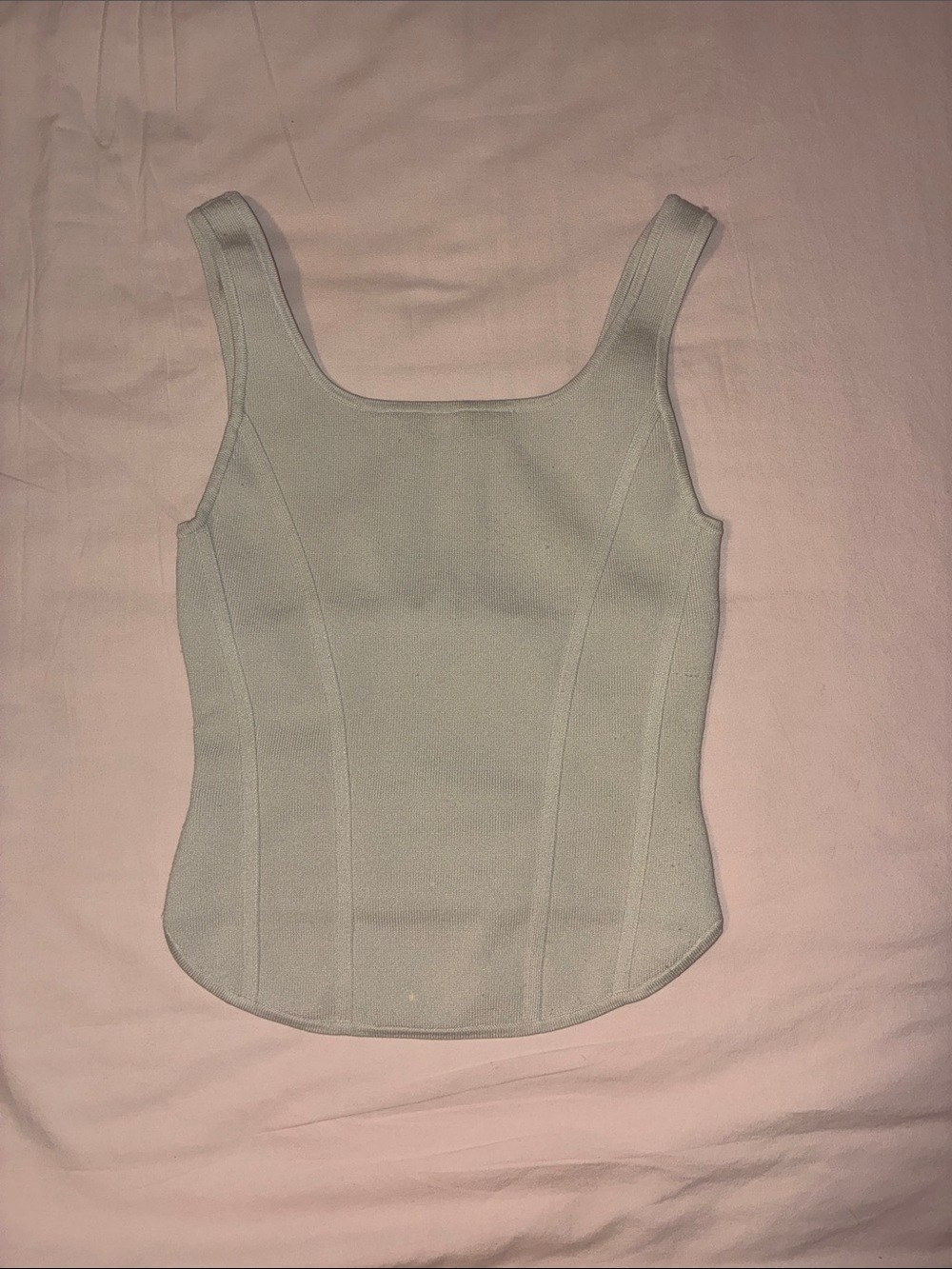 Babaton Beige Corset Knit Tank